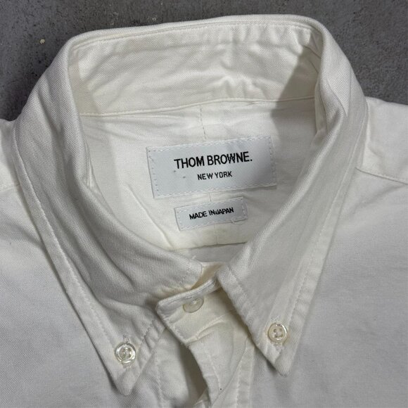 Thom Browne New York Oxford Shirt White Hector Long Sleeve Made in Japan Medium - Picture 6 of 10